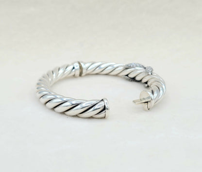 David Yurman Starlight Cable Bracelet Diamond X Vintage  AYW Luxury #