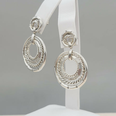 David Yurman-Stax-Drop-Earrings-With Diamonds