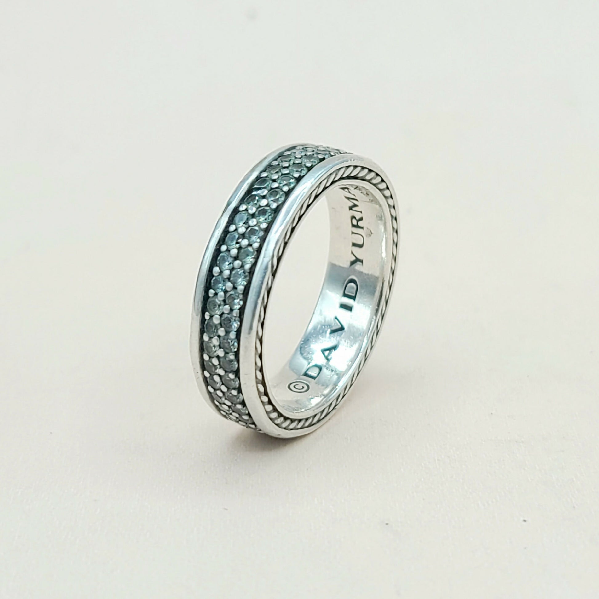David Yurman Streamline Gray Sapphire Band Ring | Certified Pre-Owned  AYW Luxury #