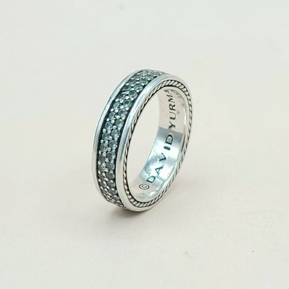 David Yurman Streamline Gray Sapphire Band Ring | Certified Pre-Owned  AYW Luxury #