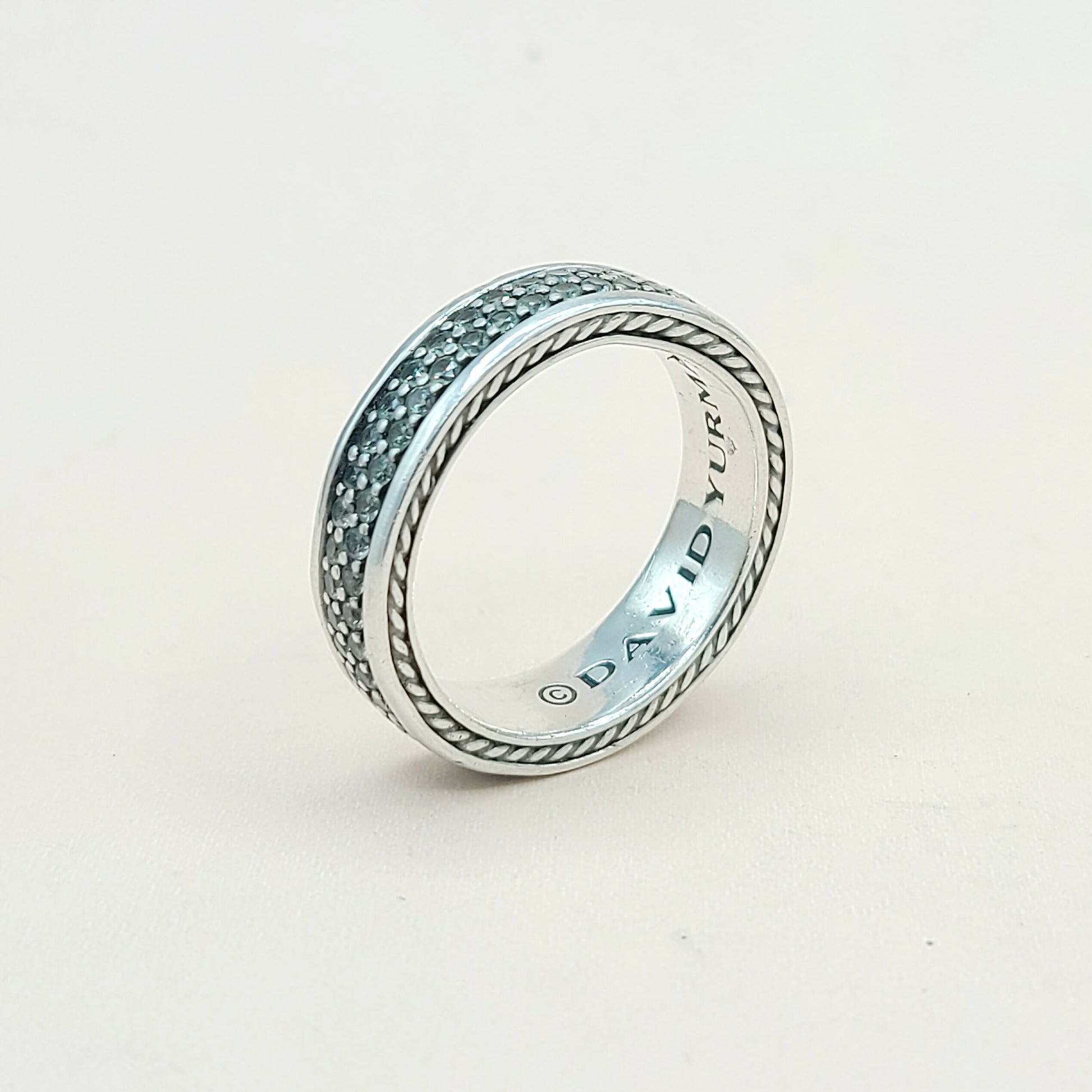 David Yurman Streamline Gray Sapphire Band Ring | Certified Pre-Owned  AYW Luxury #