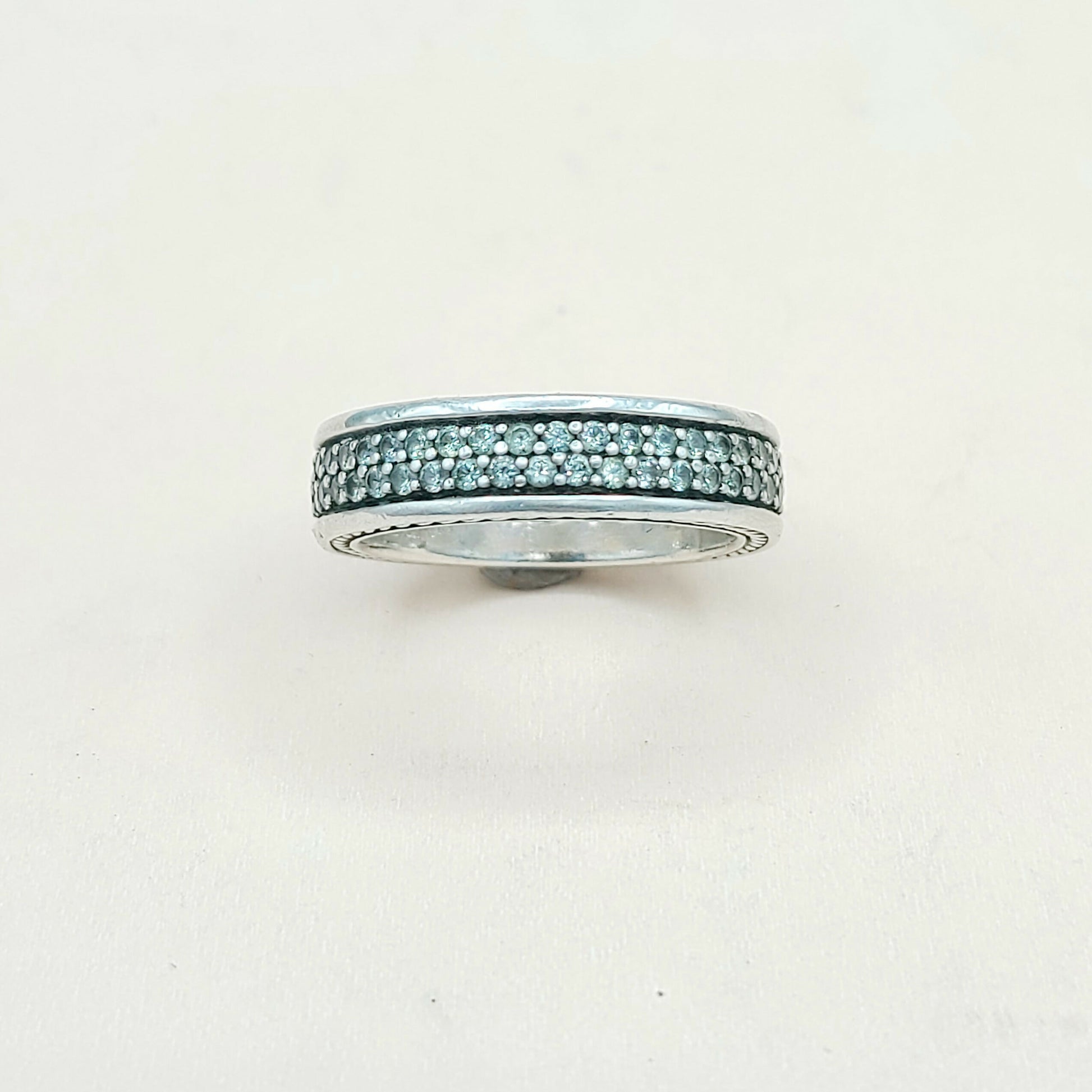 David Yurman Streamline Gray Sapphire Band Ring | Certified Pre-Owned  AYW Luxury #
