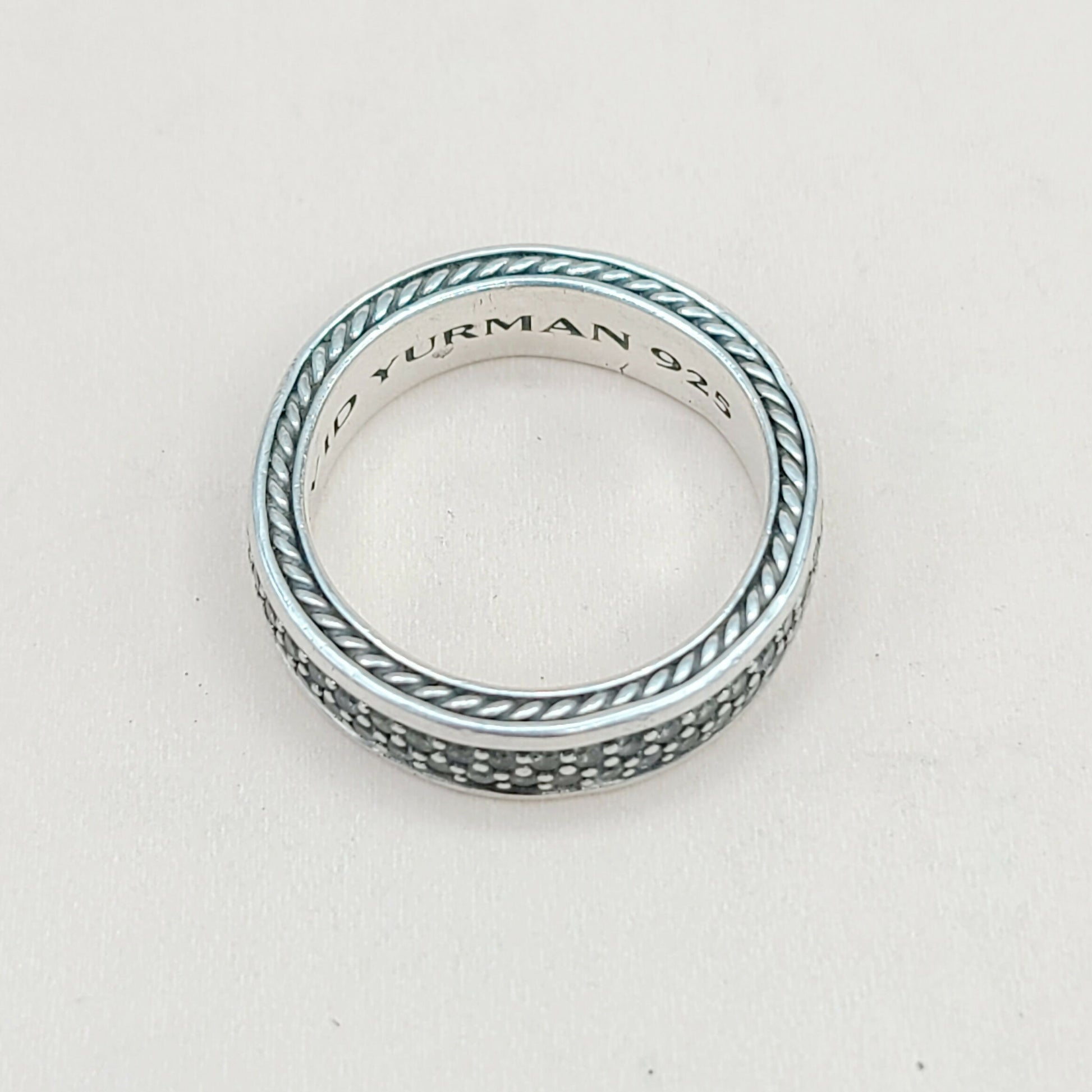 David Yurman Streamline Gray Sapphire Band Ring | Certified Pre-Owned  AYW Luxury #