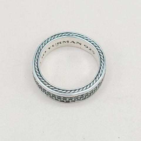  David Yurman Steamline Gray Sapphire Two Row Band Ring