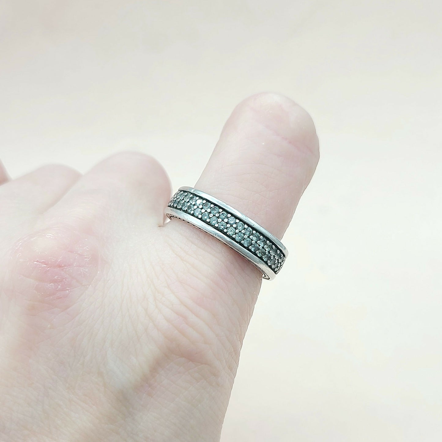 David Yurman Streamline Gray Sapphire Band Ring | Certified Pre-Owned  AYW Luxury #