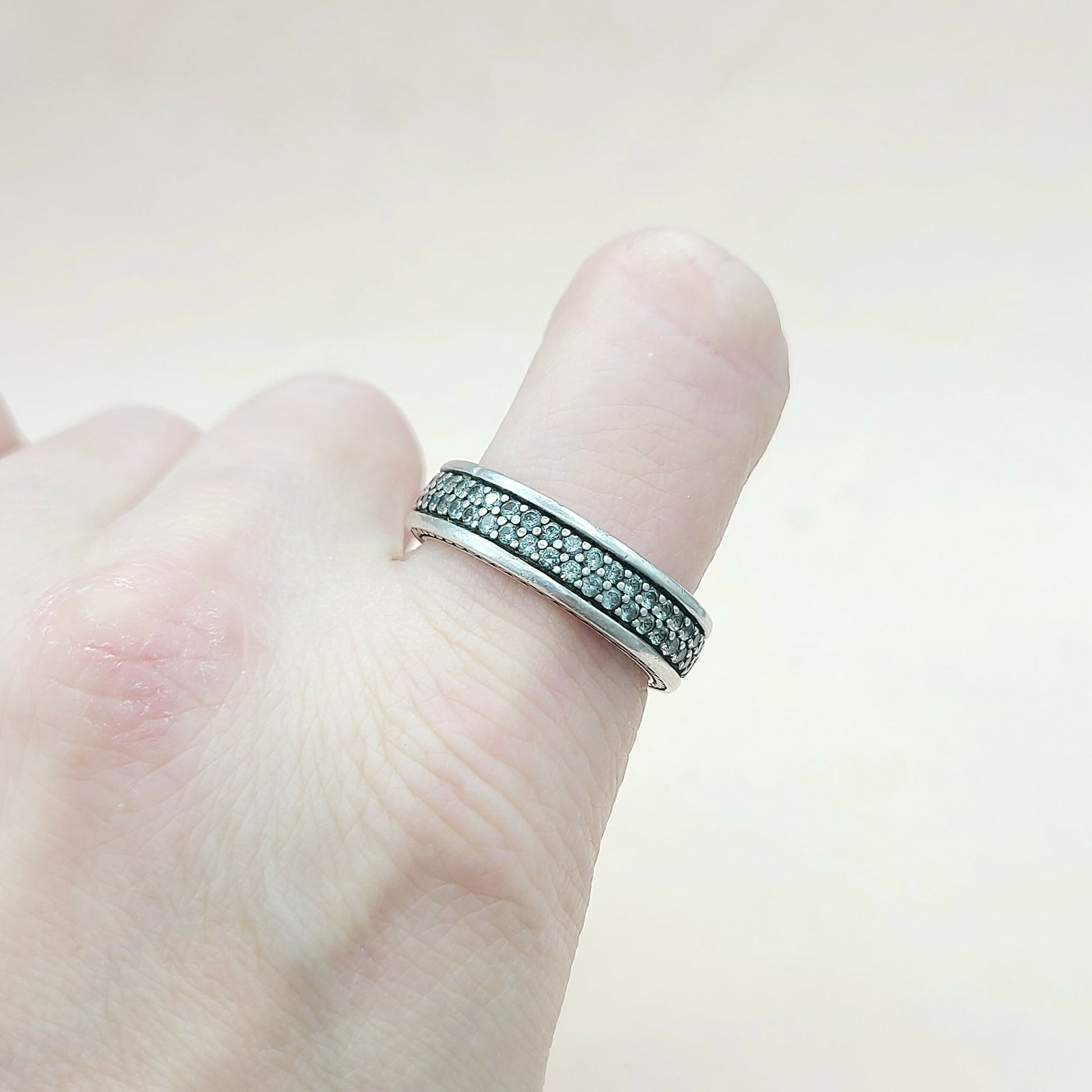 David Yurman Streamline Gray Sapphire Band Ring | Certified Pre-Owned  AYW Luxury #