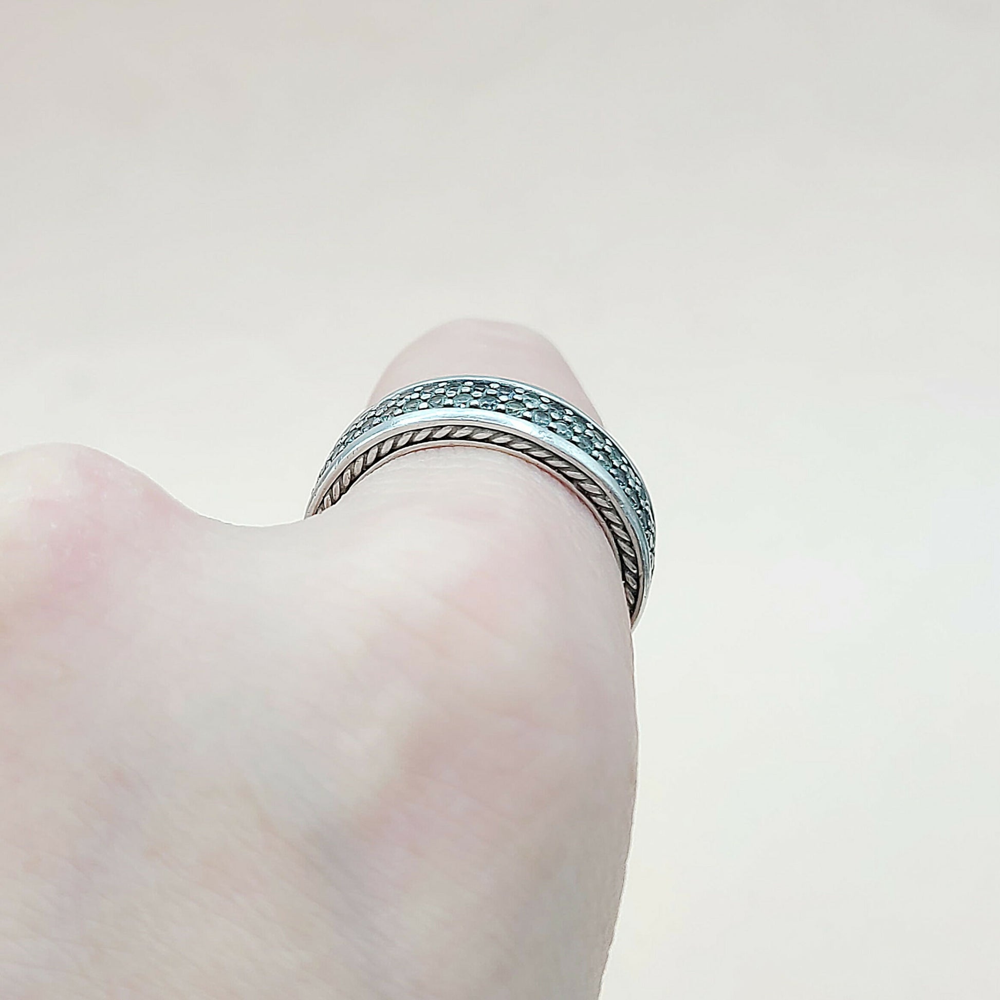 David Yurman Streamline Gray Sapphire Band Ring | Certified Pre-Owned  AYW Luxury #
