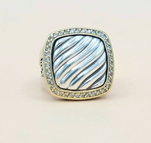  David Yurman Thoroughbred Albion Sculpted Diamond Ring