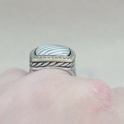 David Yurman Thoroughbred Albion Diamond Gold Ring | Certified Pre-Owned  AYW Luxury #