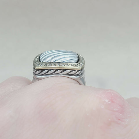  David Yurman Thoroughbred Albion Sculpted Diamond Ring