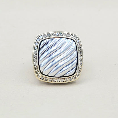 David Yurman Thoroughbred Albion Diamond Gold Ring | Certified Pre-Owned  AYW Luxury #