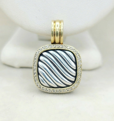  David Yurman Thoroughbred Pendant – Diamond & 18k Gold