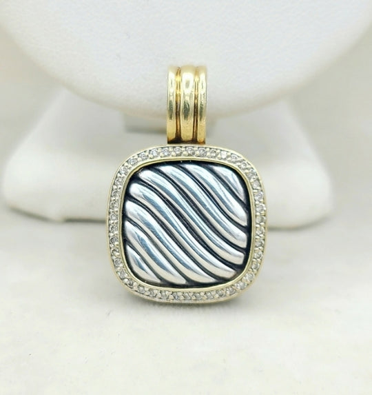  David Yurman Thoroughbred Pendant – Diamond & 18k Gold