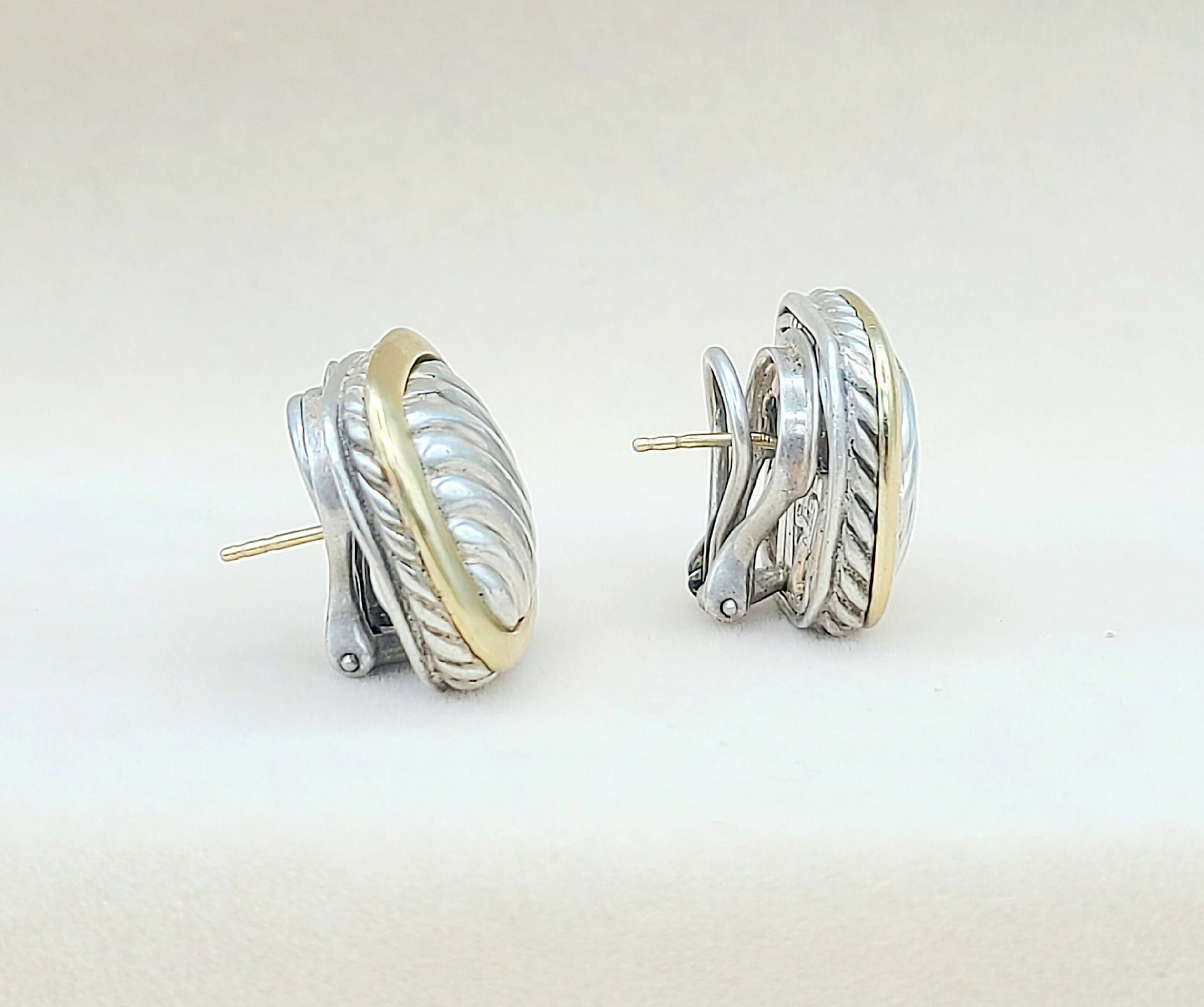 David Yurman Thoroughbred Sculpted Gold Earrings | Certified Pre-Owned  AYW Luxury #
