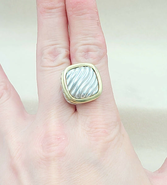  David Yurman Thoroughbred Sculpted Earrings With Gold