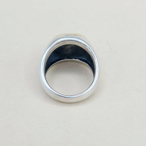  David Yurman Thoroughbred Signet Ring With Gold