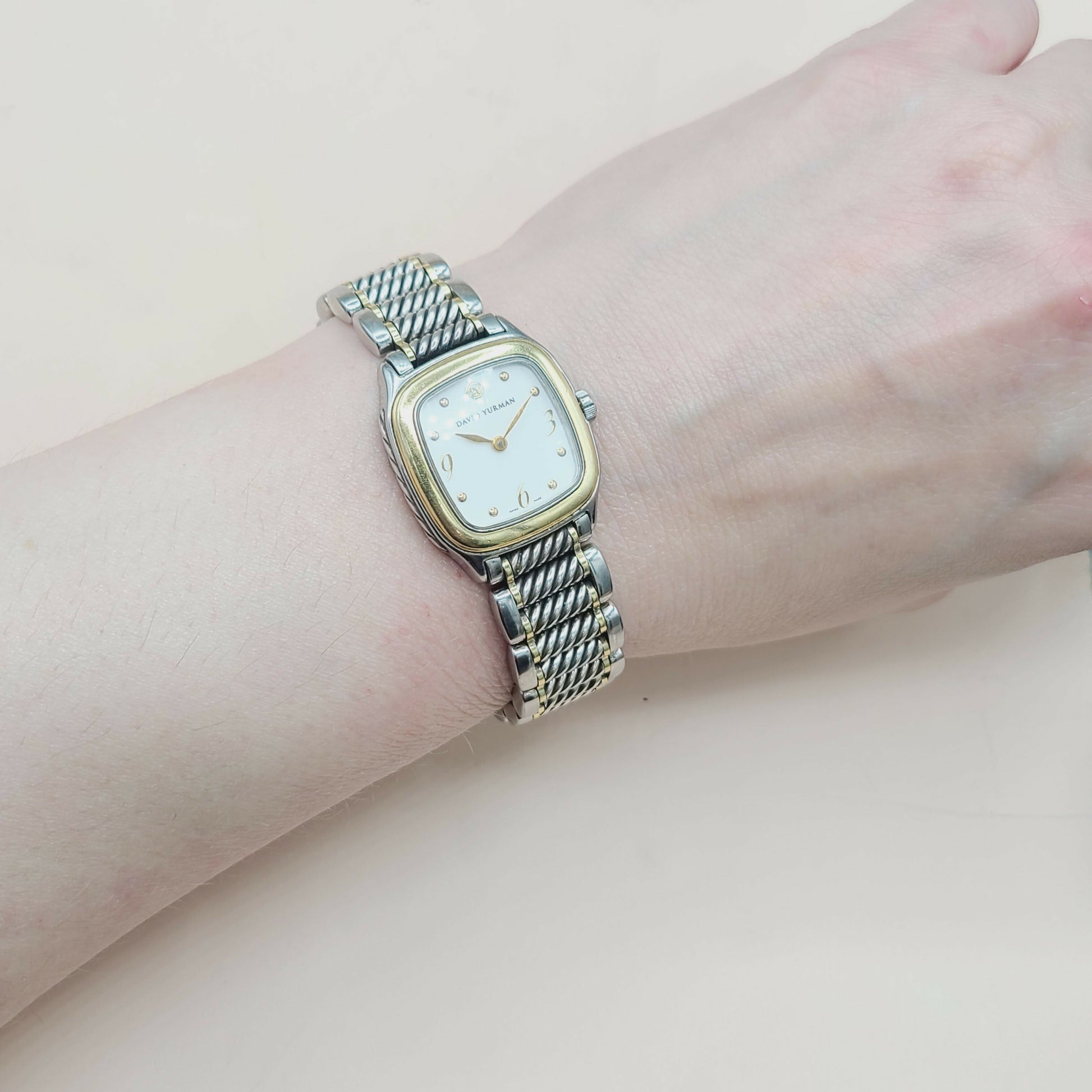 David Yurman Thoroughbred Watch 25mm with Gold    #