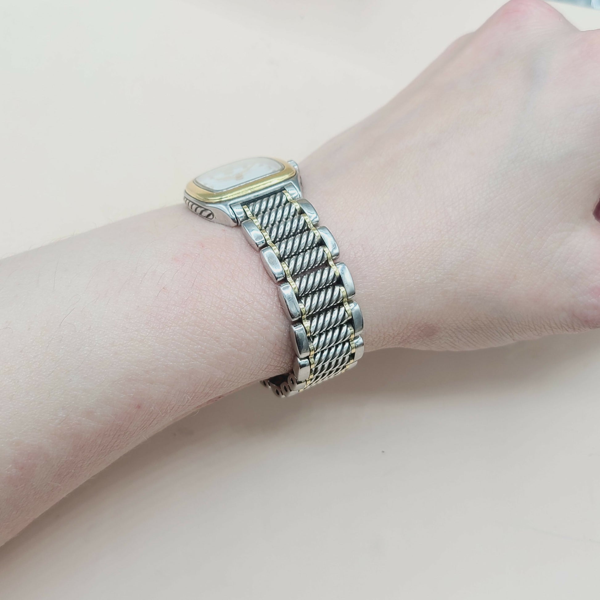David Yurman Thoroughbred Watch 25mm with Gold    #