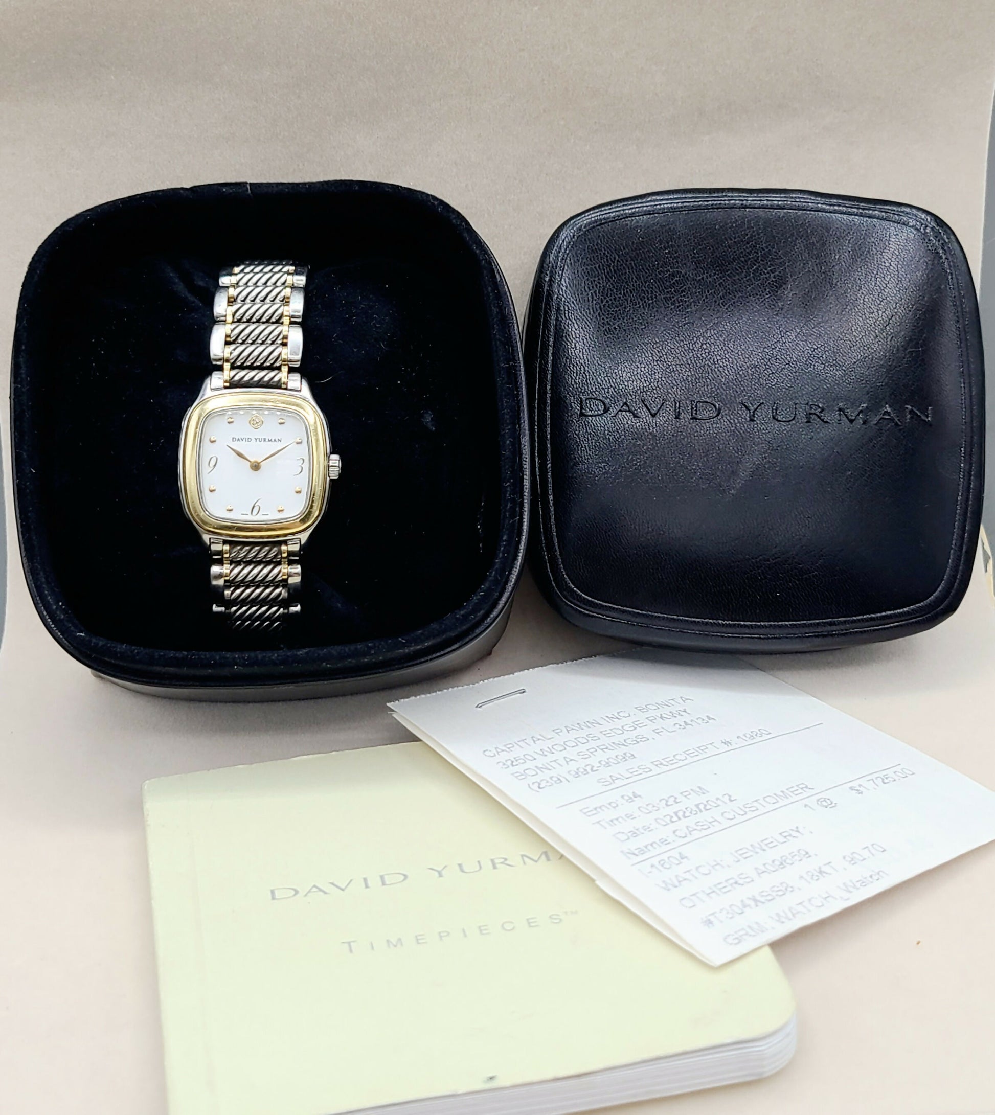 David Yurman Thoroughbred Watch 25mm with Gold    #