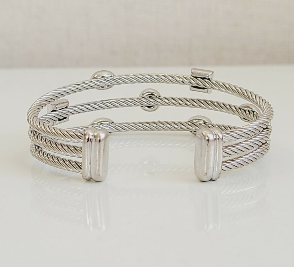 David Yurman Three Row Confetti Diamond Bracelet