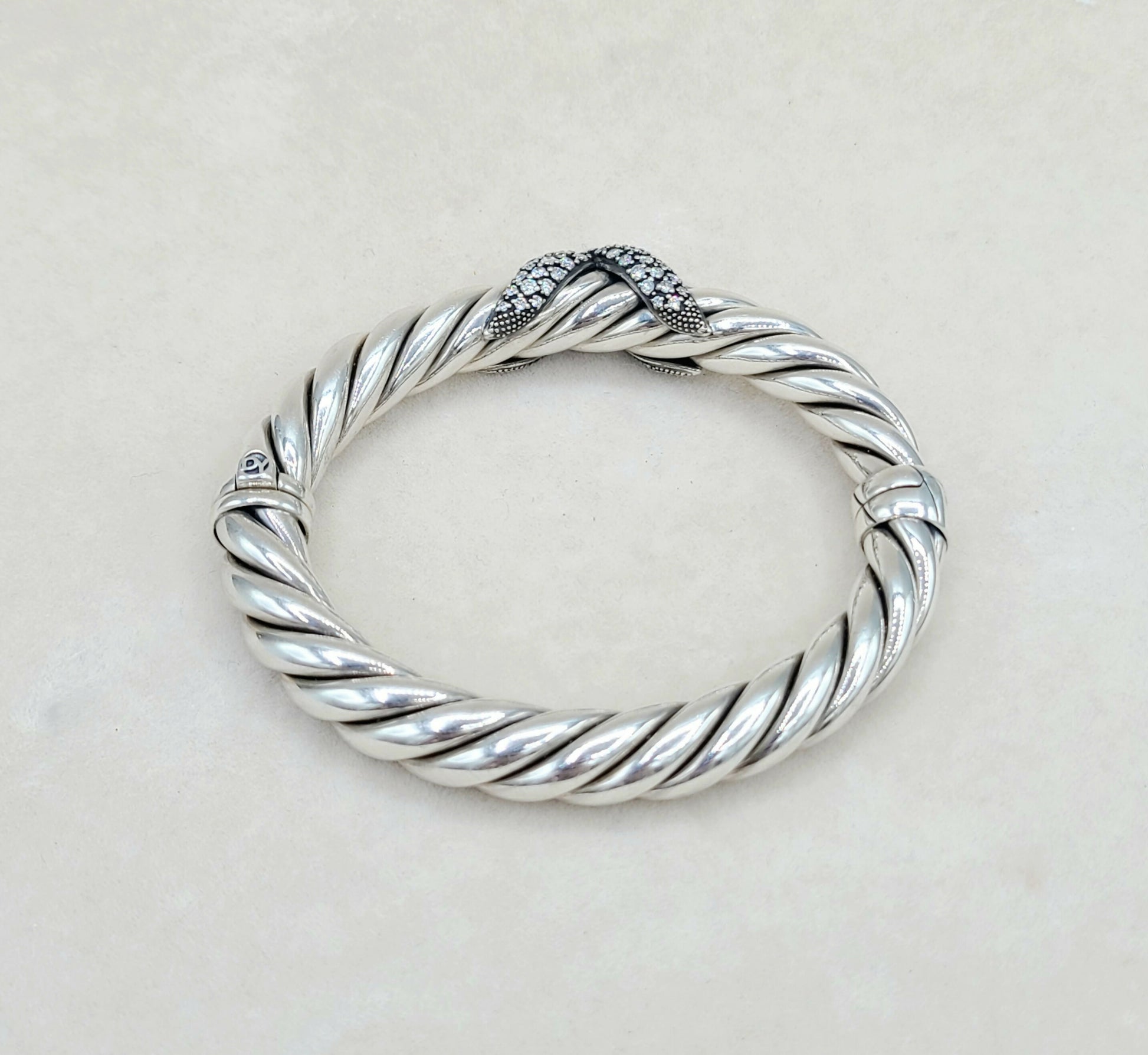 David Yurman Vintage Starlight Diamond X Cable Bracelet