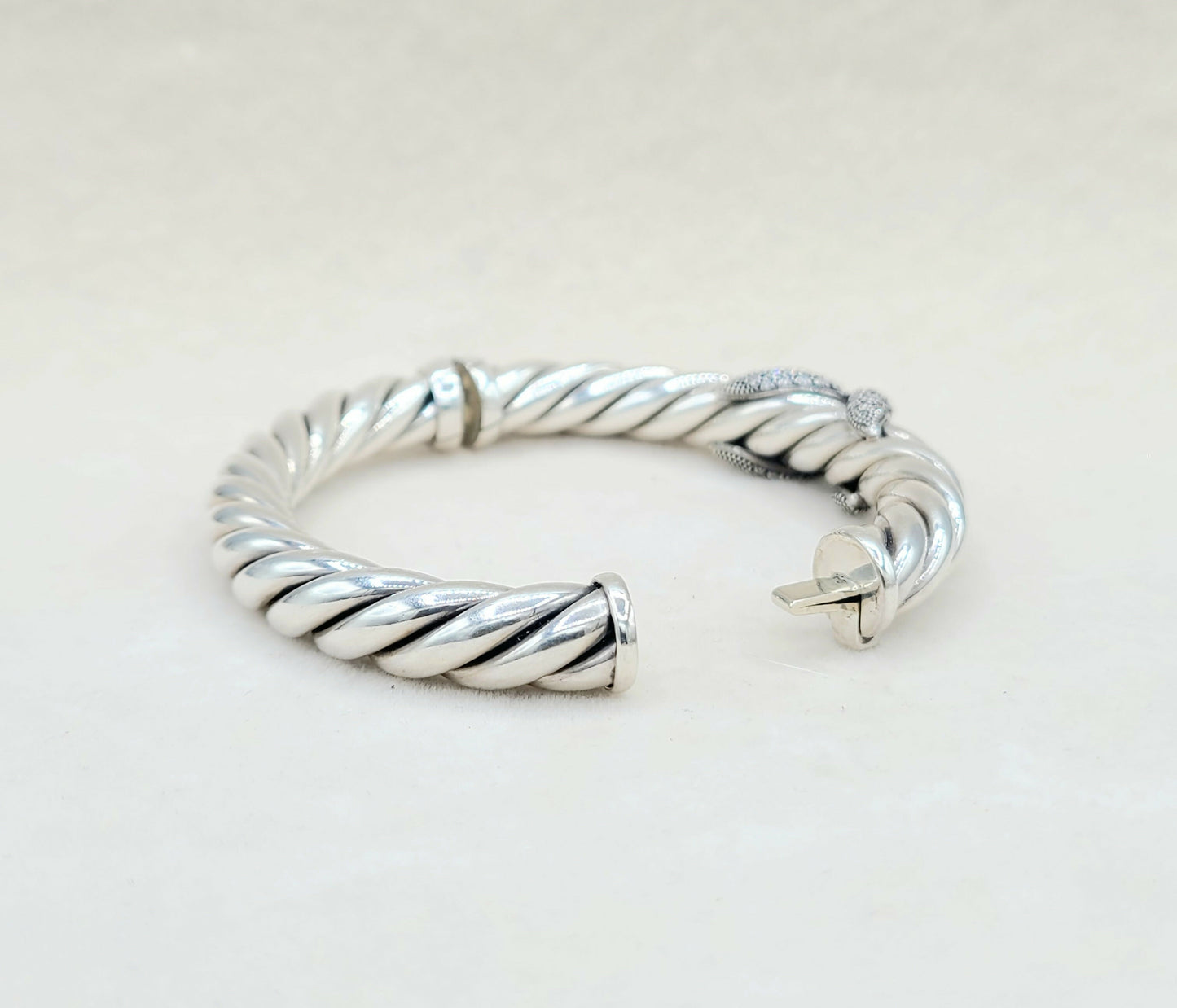 David Yurman Vintage Starlight Diamond X Cable Bracelet