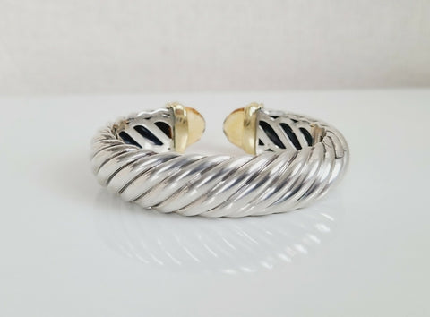  David Yurman Waverly Bracelet 15mm Citrine & 18K Gold