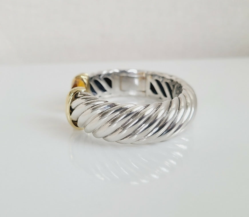 David Yurman Waverly Bracelet 15mm Citrine & 18K Gold  AYW Luxury