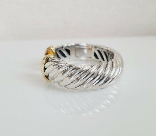 David Yurman Waverly Bracelet 15mm Citrine & 18K Gold