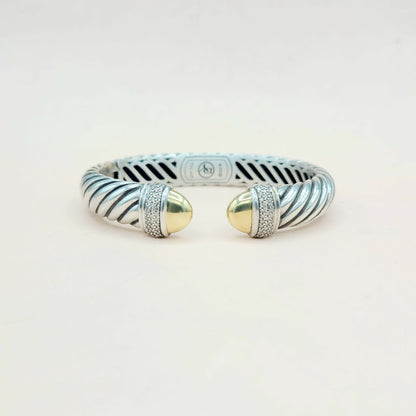 David Yurman Waverly Diamond Gold Bracelet | Certified Pre-Owned  AYW Luxury #