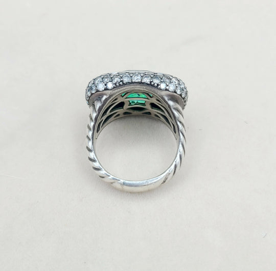  David Yurman Waverly Limited Ring – Green Onyx & Diamonds