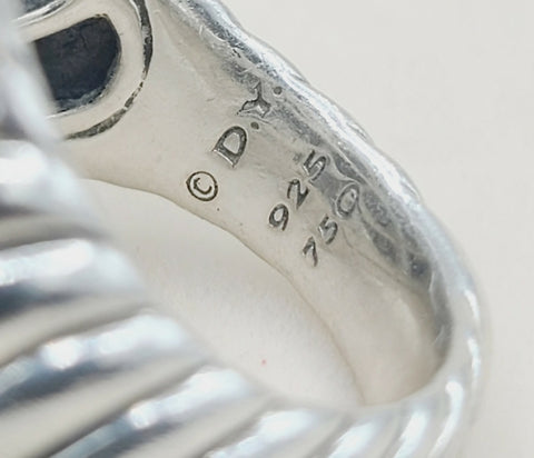  David Yurman Waverly Ring – Black Onyx & Gold