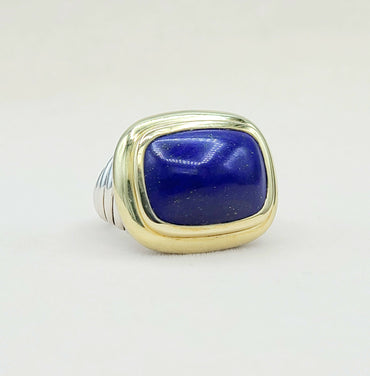  David Yurman Waverly Ring With Lapis Lazuli and Gold
