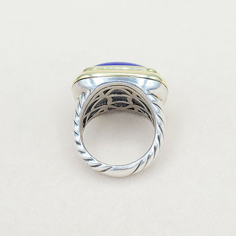  David Yurman Waverly Ring With Lapis Lazuli and Gold