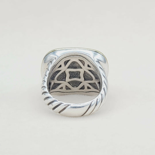  David Yurman Waverly Ring With Lapis Lazuli and Gold