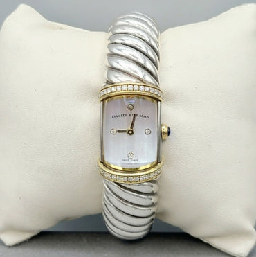 David Yurman Waverly Watch Diamond & Gold