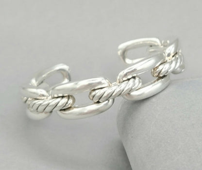 David Yurman Wellesley Chain Link Cuff Bracelet
