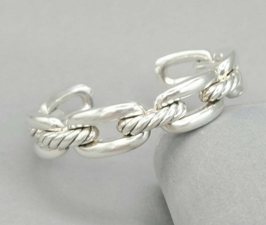 David Yurman Wellesley Chain Link Cuff Bracelet  AYW Luxury #