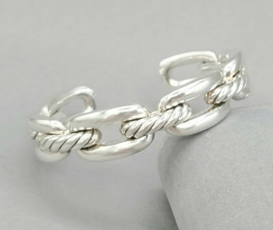  David Yurman Wellesley Chain Link Cuff Bracelet