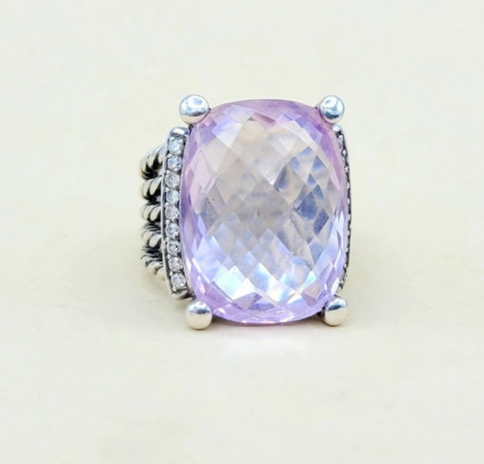 David Yurman Wheaton Lavender Amethyst Diamond Ring | Certified Pre-Owned  AYW Luxury #