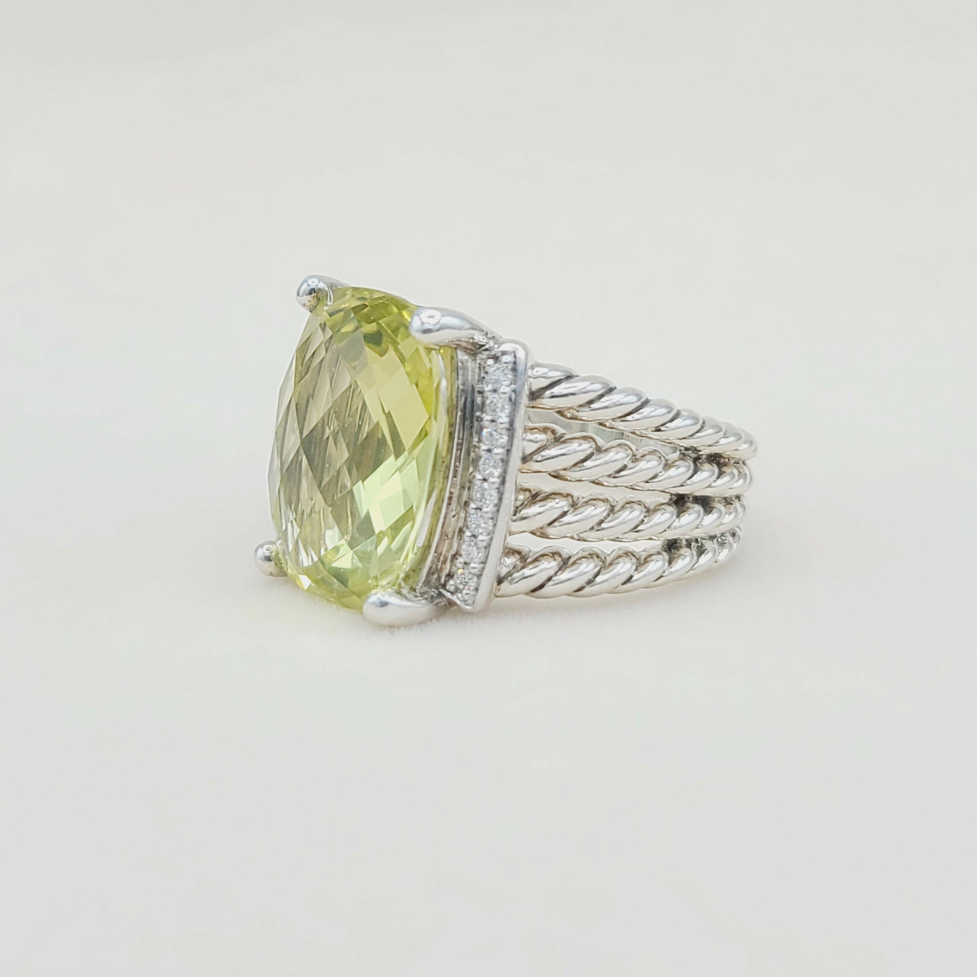 David Yurman Wheaton Lemon Citrine Diamond Ring | Certified Pre-Owned  AYW Luxury #