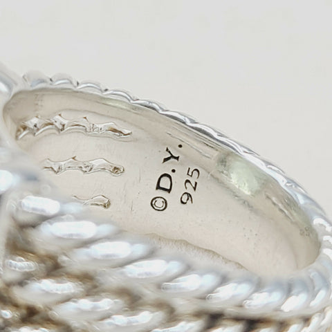  David Yurman Wheaton Ring – 16×12 Lemon Citrine & Diamonds