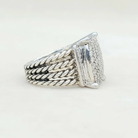  David Yurman Wheaton Ring 16x12 Pavé Diamonds