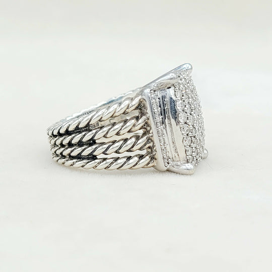  David Yurman Wheaton Ring 16x12 Pavé Diamonds