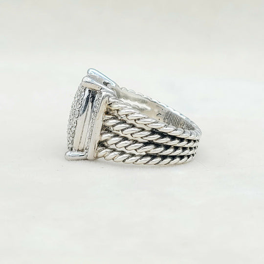  David Yurman Wheaton Ring 16x12 Pavé Diamonds