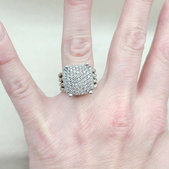  David Yurman Wheaton Ring 16x12 Pavé Diamonds