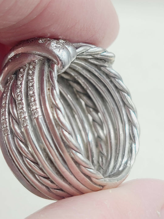  David Yurman Wide Anjelika Ring-With Diamonds-