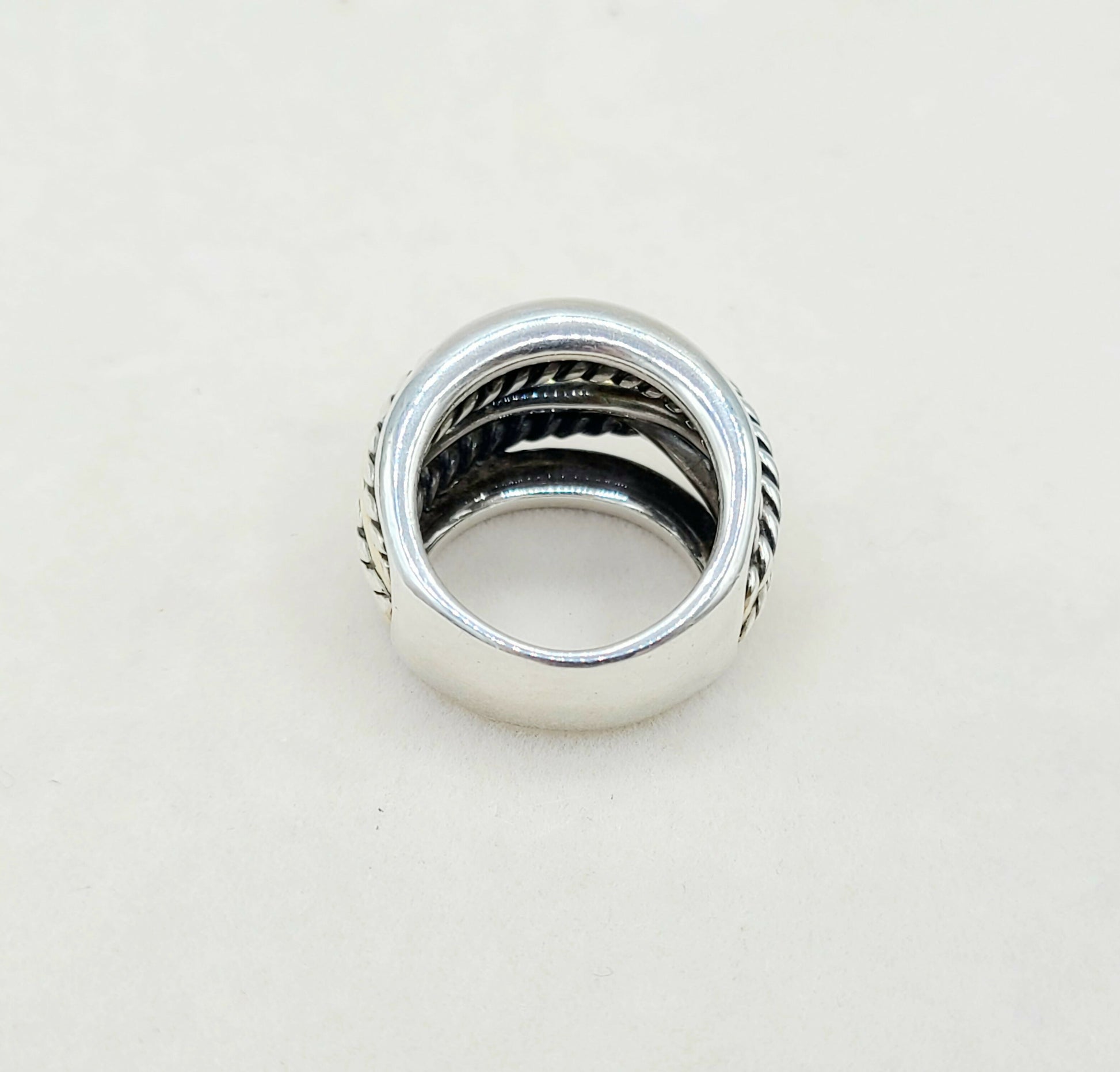 David Yurman Wide Crossover Ring With Gold