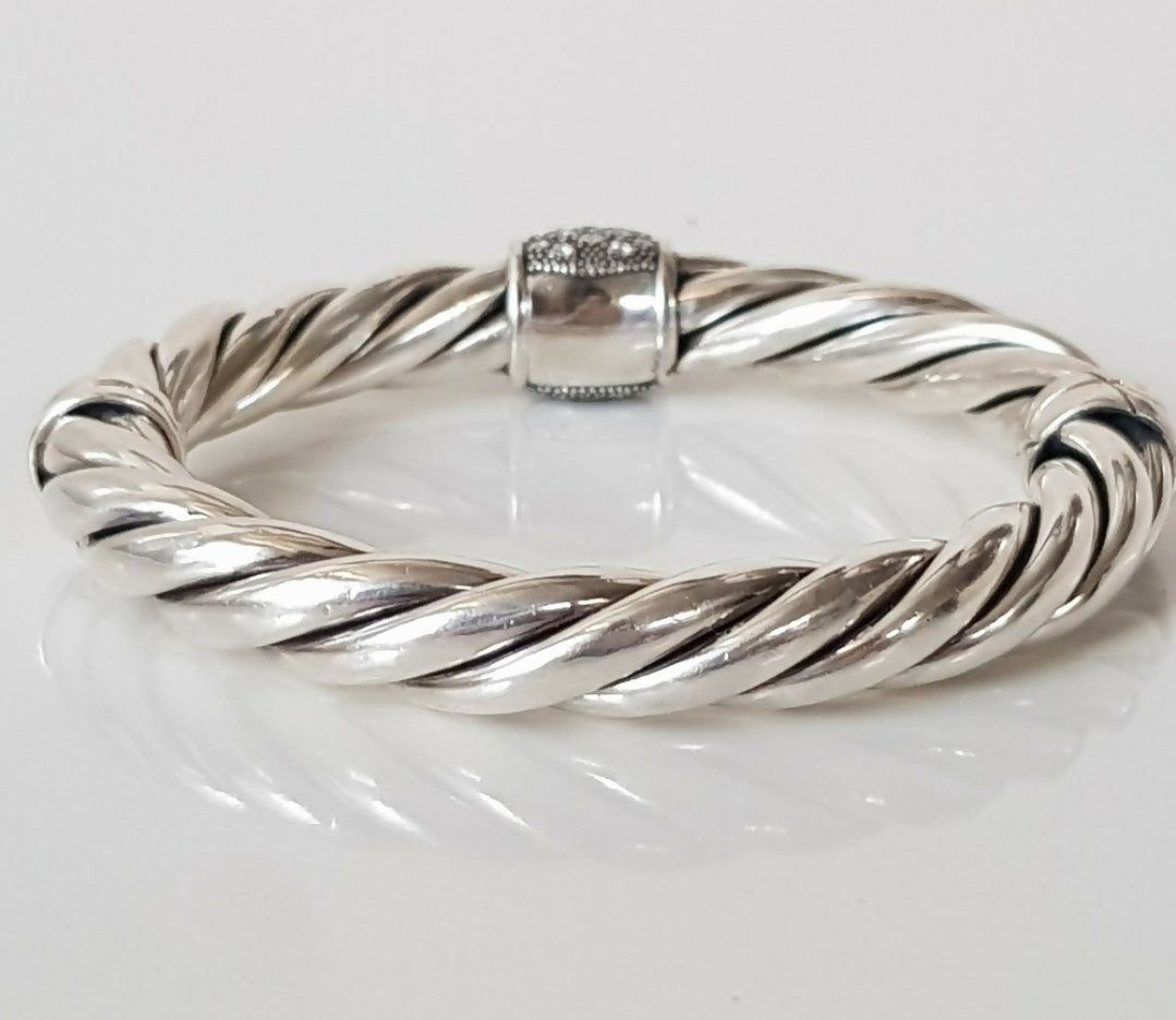 David Yurman 10mm Metro Diamond Station Bracelet