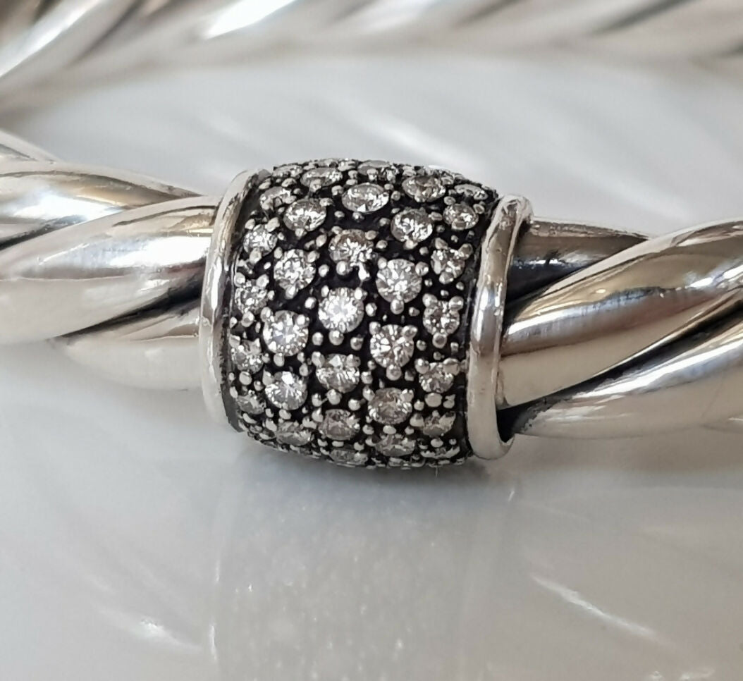 David Yurman 10mm Metro Diamond Station Bracelet